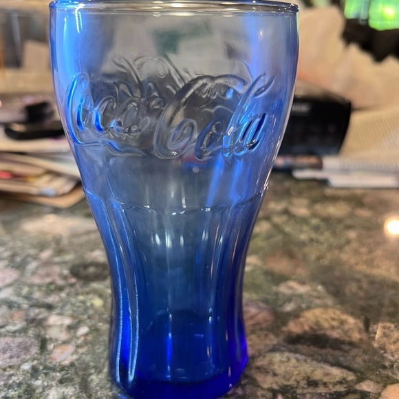Coca Cola cobalt blue glass vintage - Picture 1 of 2